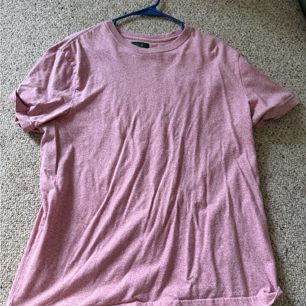 J. Crew Men's Heathered Pink Short Sleeve Tee
